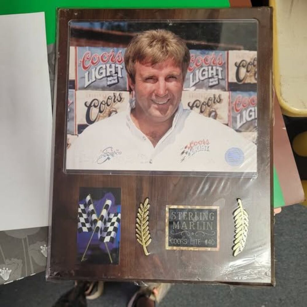 Sterling Marlin Coors Lite #40 Commemorative Plaque